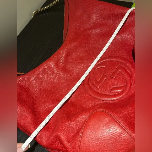 Authentic Gucci Red Leather Soho shoulder bag - Picture 12 of 14